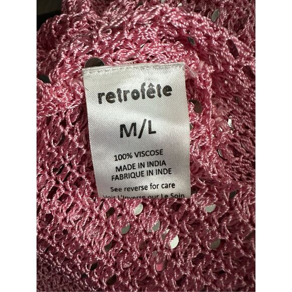 NWT Retrofete Sequin Halter Maxi Gown Dress Pink Medium $695 - Picture 11 of 11